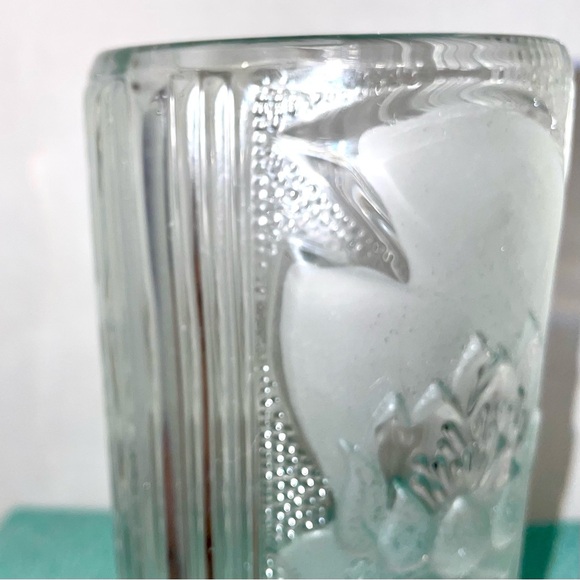 Bohemian Czech Sklo Union Hermanova Hut Art Glass Hand Pressed Vase with Flowers - Picture 7 of 15